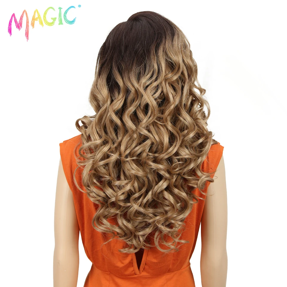 Magic Long Wavy Synthetic Hair Lace Part Wig 22\