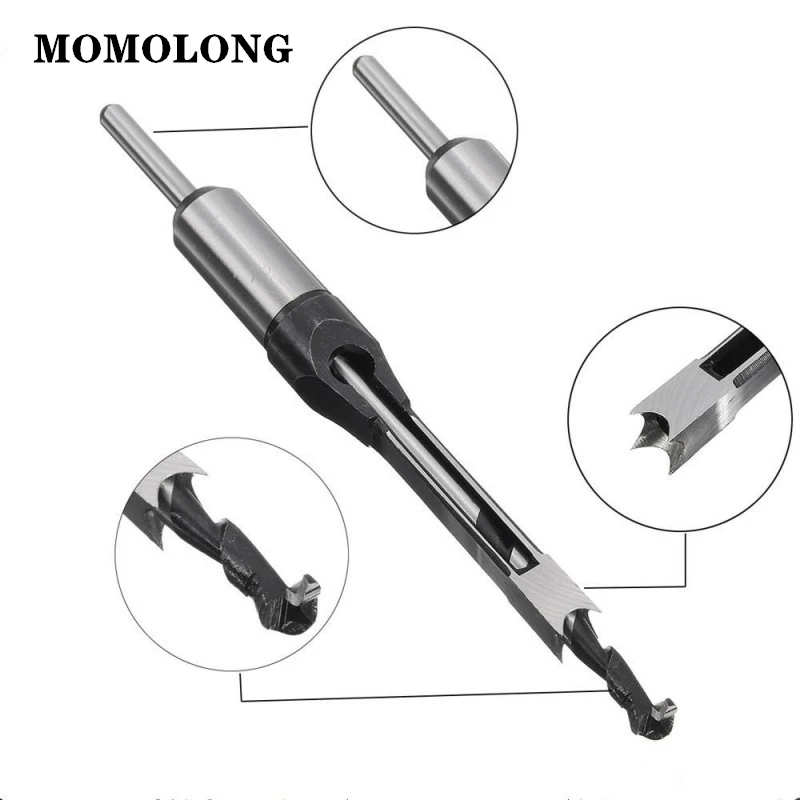 4/5/6PCS 6.0มม.-16มม.HSS Twist เจาะ Bits ไม้สว่านชุดเครื่องมือชุดรูขยายเลื่อยสแควร์ Auger ดอกสว่าน