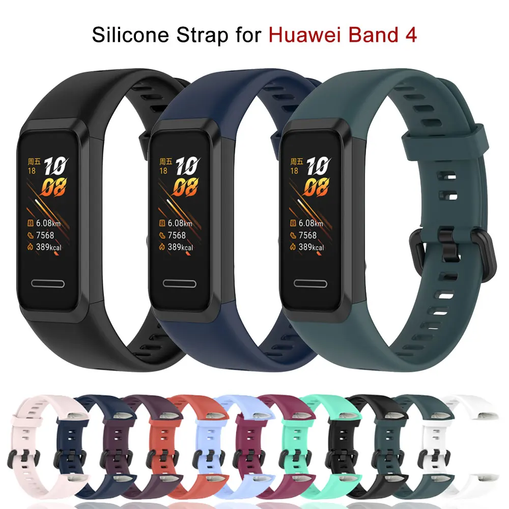 Correa de silicona suave para reloj inteligente, pulsera deportiva de repuesto para Huawei Band 4, Honor Band 5i, accesorios