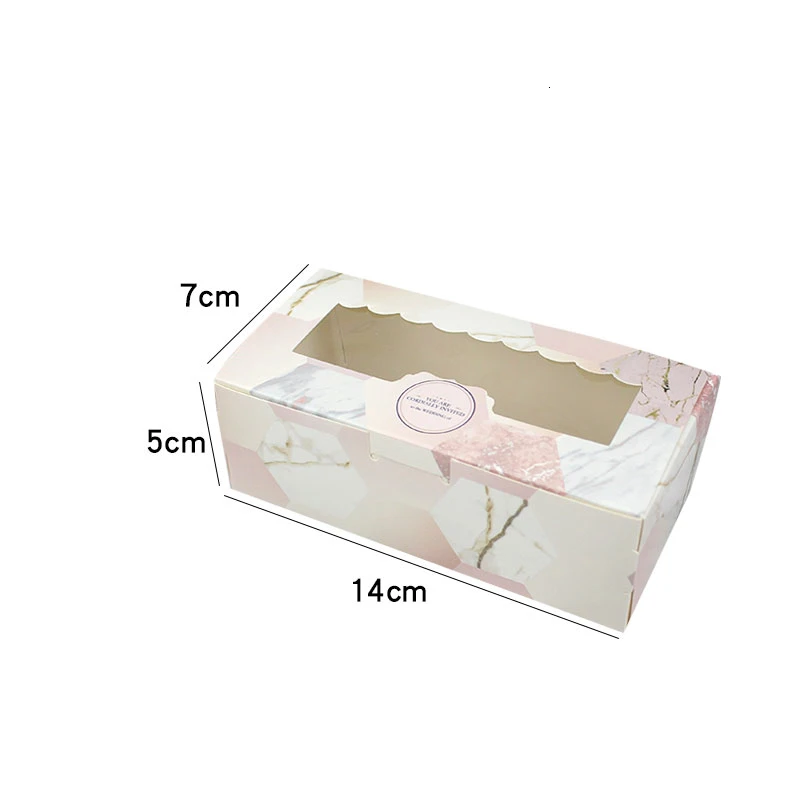 20PCS Gift Box With Window Galaxy Star Wedding Gift Box For Cake Candy Food Cookie Packaging Box Gift Wedding Favors Supplier
