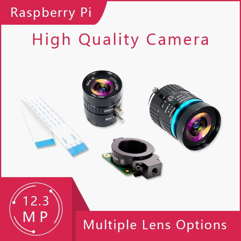 

Raspberry Pi High Quality HQ Camera Module 12.3MP IMX477 sensor support for C- and CS-mount lenses