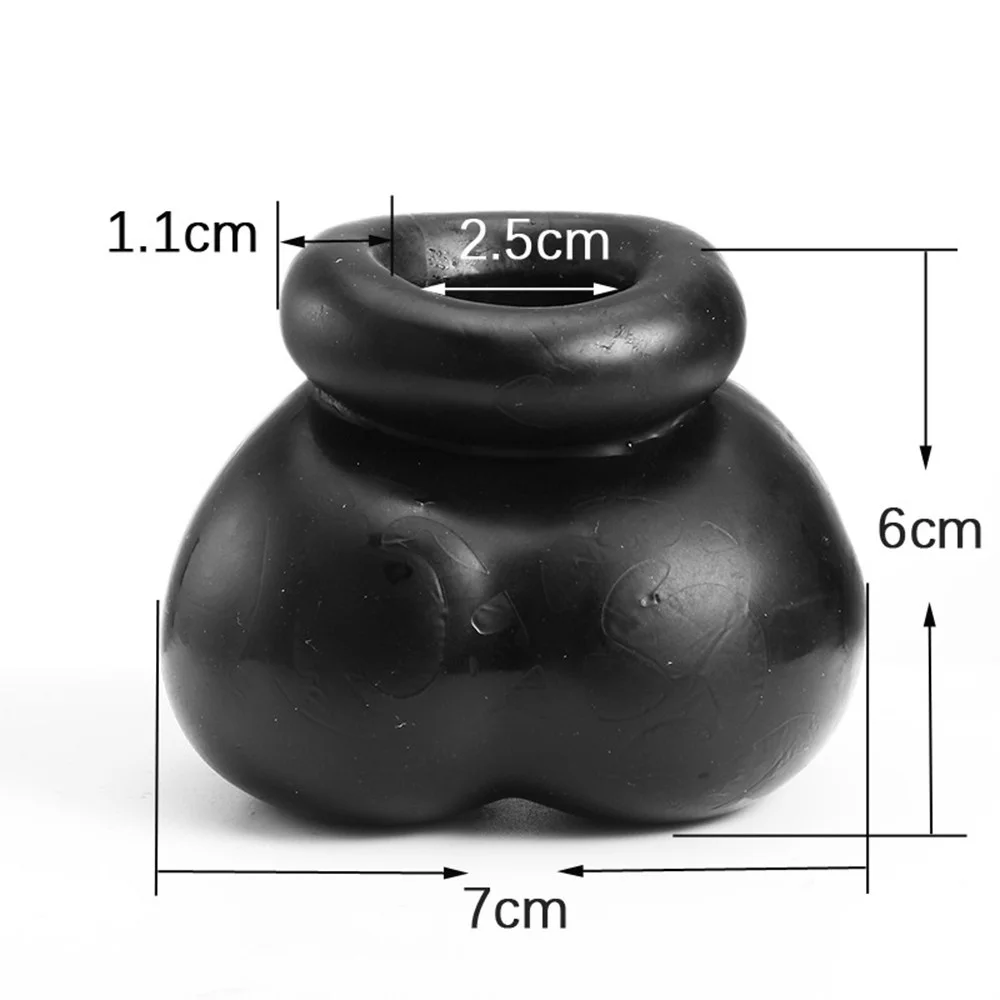 Magnetic Balls Cock Soft Scrotum Sleeve Ball Stretcher Male Pussy Ring Time Delay Penis Pump For Man Toys Rubber Testicles