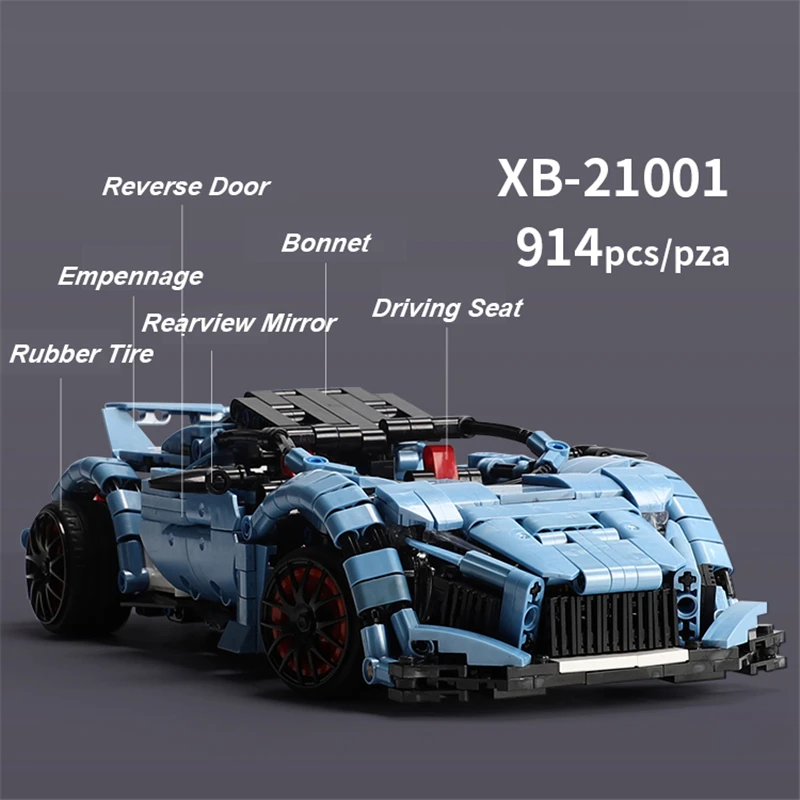 

XB21001 Remote Control Blocks high-tech Car Series Racing Car Building Blocks Bricks RC Racing Car Toys Model Christmas Gifts