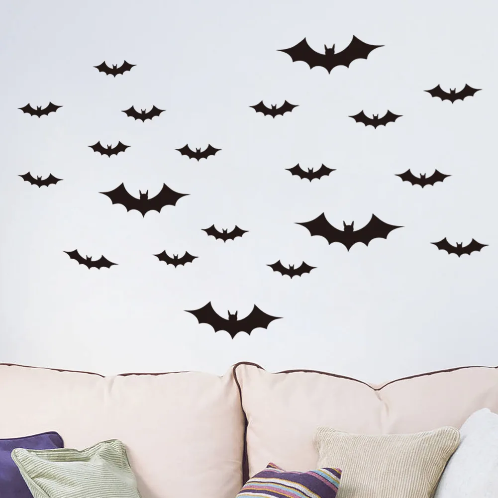 20 Pcs Bat Wall Stickers Home Decoration For Children's Room Living Room Porch Art Decals Waterpoof Peel & Stick Vinly Wallpaper