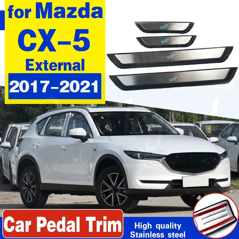 Voor Auto Mazda CX 5 Accessoires Instaplijsten Dorpel Protector Drempel Pedaal Trim Cover Auto Sticker 2017 2018 2019 2020 2021