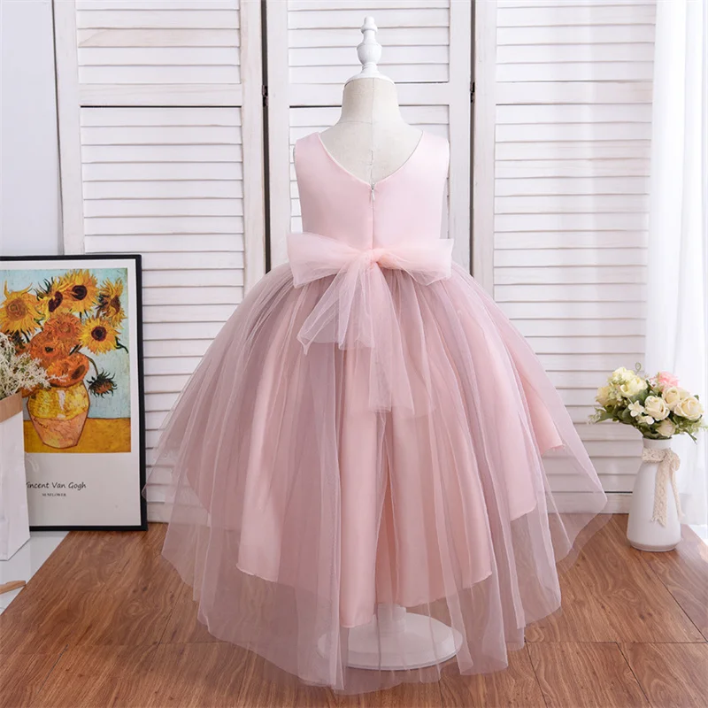 Vestidos de princesa de tul de línea A para niña, vestidos de primera comunión, regalo de cumpleaños, Navidad, boda, fiesta, pasarela, espectáculo, desfile