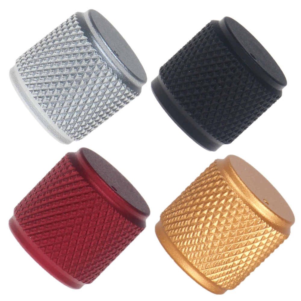 Aluminum Knobs Sand Blast Knurling Knob Solid Machined Metal Knob Potentiometer Knobs Volume Audio Adjustment Knob