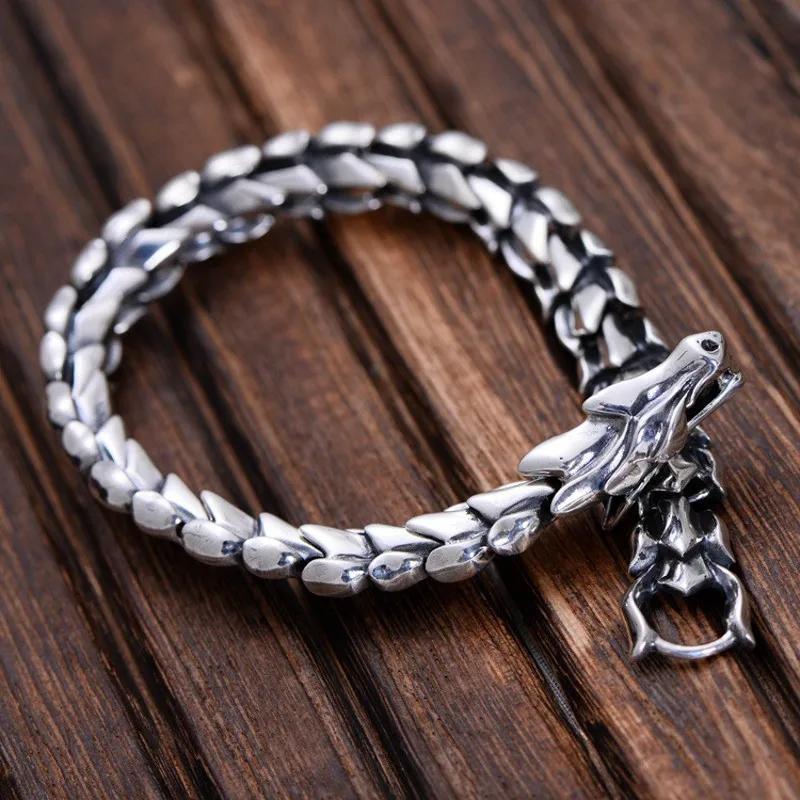 

11MM BOCAI New Real 100% Solid s925 Silver Man Bracelet Keel Bold Personality and Domineering Trendy Jewelry 18~24cm