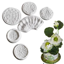 NEW 6pcs/lot Lotus Veiner Mould Silicone Mold Fondant Cake Decorating Tool Gumpaste Sugarcraft Chocolate Forms Bakeware M2455