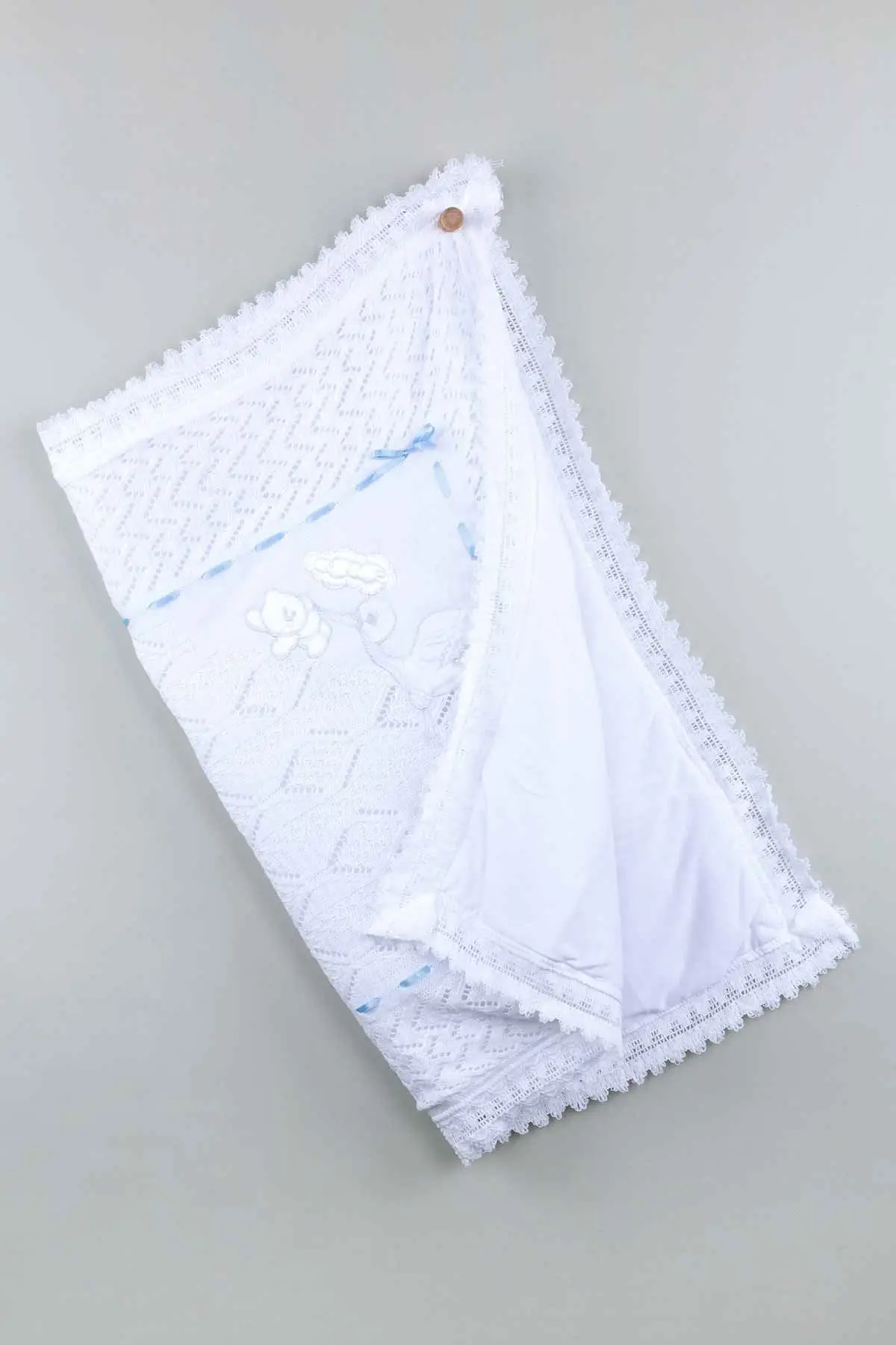 White blue hand knitted knitwear baby blankets for girls boys babies cotton seasonal warm 80*80 cm special blankets model