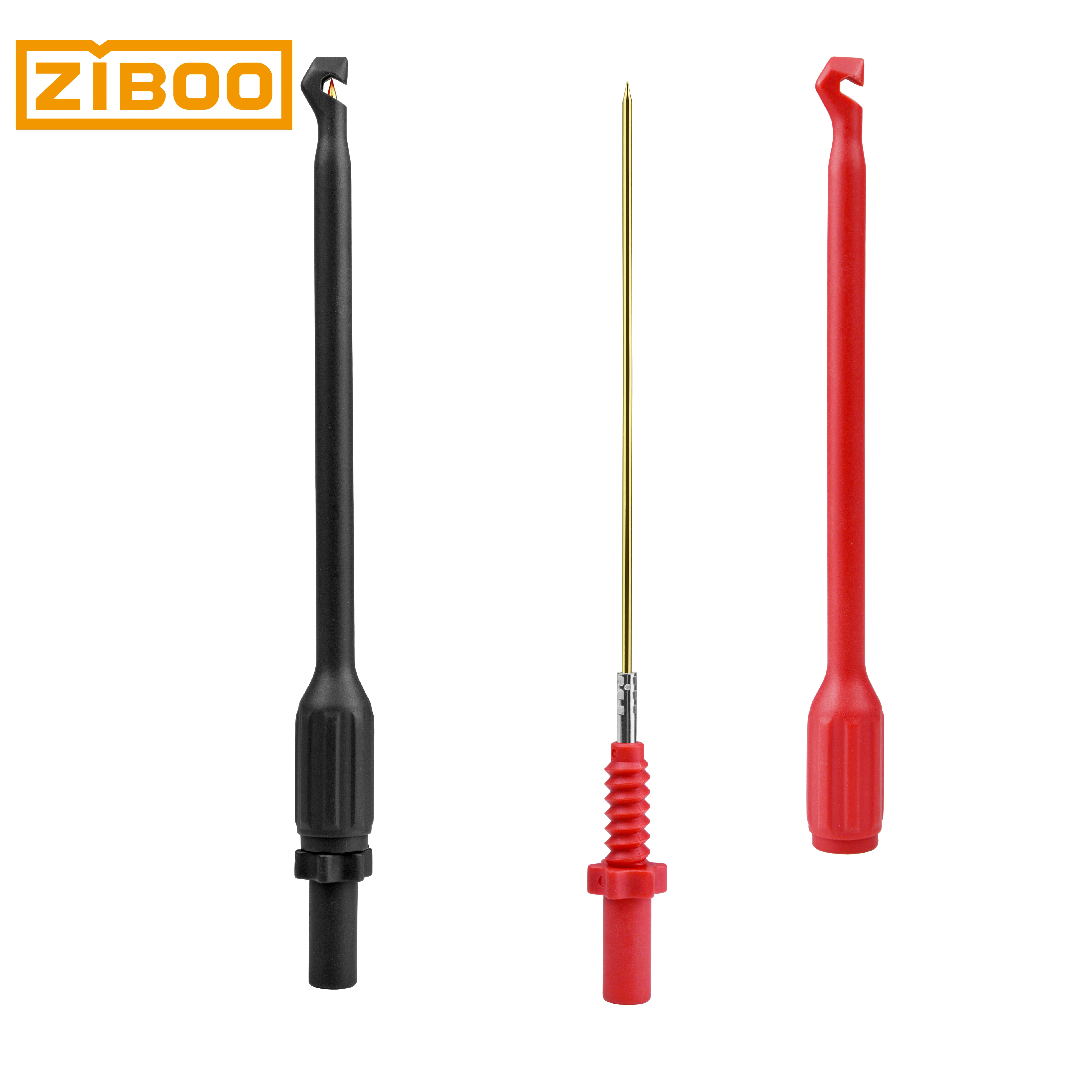 ZIBOO ZB-T12 Piercing Probe Set Probe,Test Lead Kit Wire Piercing Clip Puncture Wire Power Piercing Clip Test Probe Red+Black.