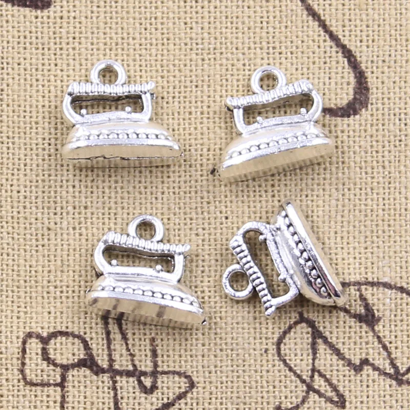 8pcs Charms Tailor Iron 13x14x7mm Antique Silver Color Pendants Making DIY Handmade Tibetan Finding Jewelry