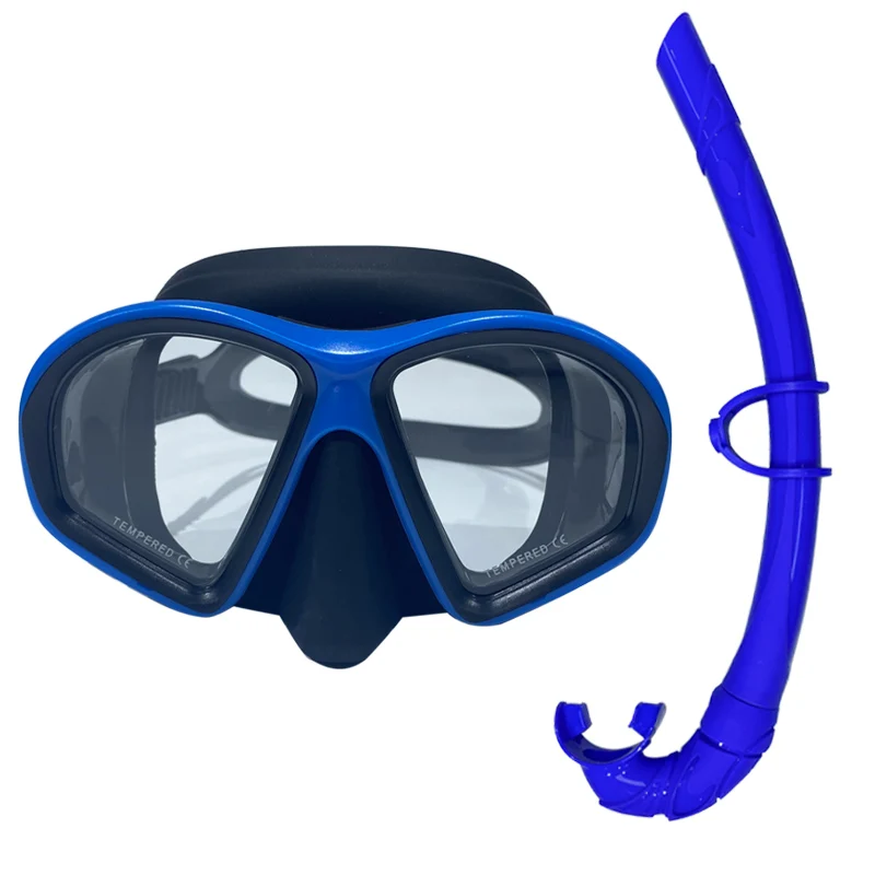 Snorkeling mask Swimming training Environmentally friendly silica gel ventilation tube Dinving mask set