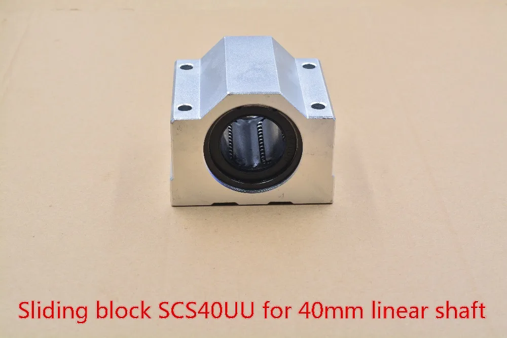 SC40UU SCS40UU แบริ่ง40Mm Linear สไลด์บล็อก LM40UU สำหรับก้านรอบเพลา1Pcs