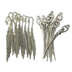 Pack of 20 Creative Metal Charming Tibetan Silver Beading Feather Phoenix Bookmark Craft Student Stationery Novelty DIY Gift