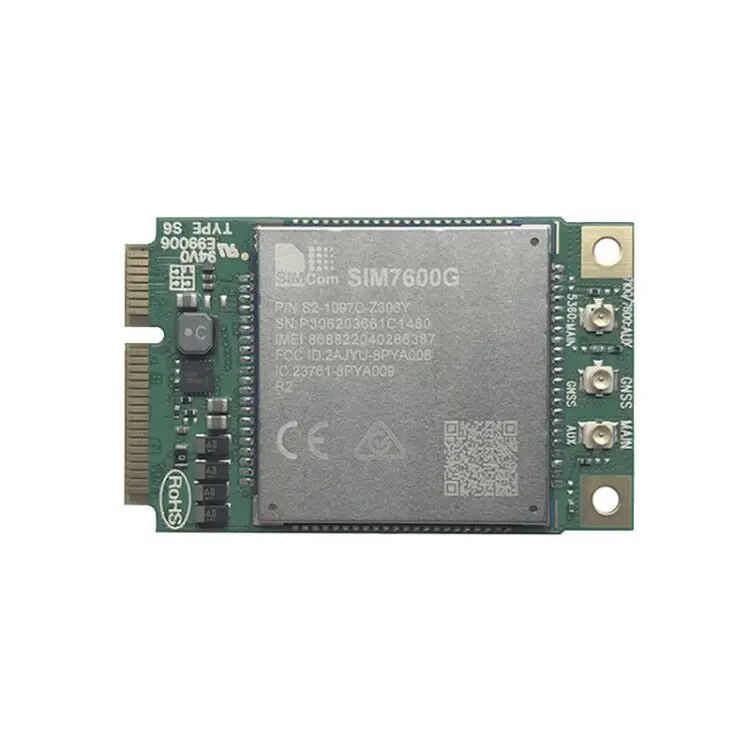 

SIMCom SIM7600E/SIM7600A/SIM7600SA/SIM7600G/SIM7600NA MINI PCIe CAT1 4G LTE Module 100% New Original