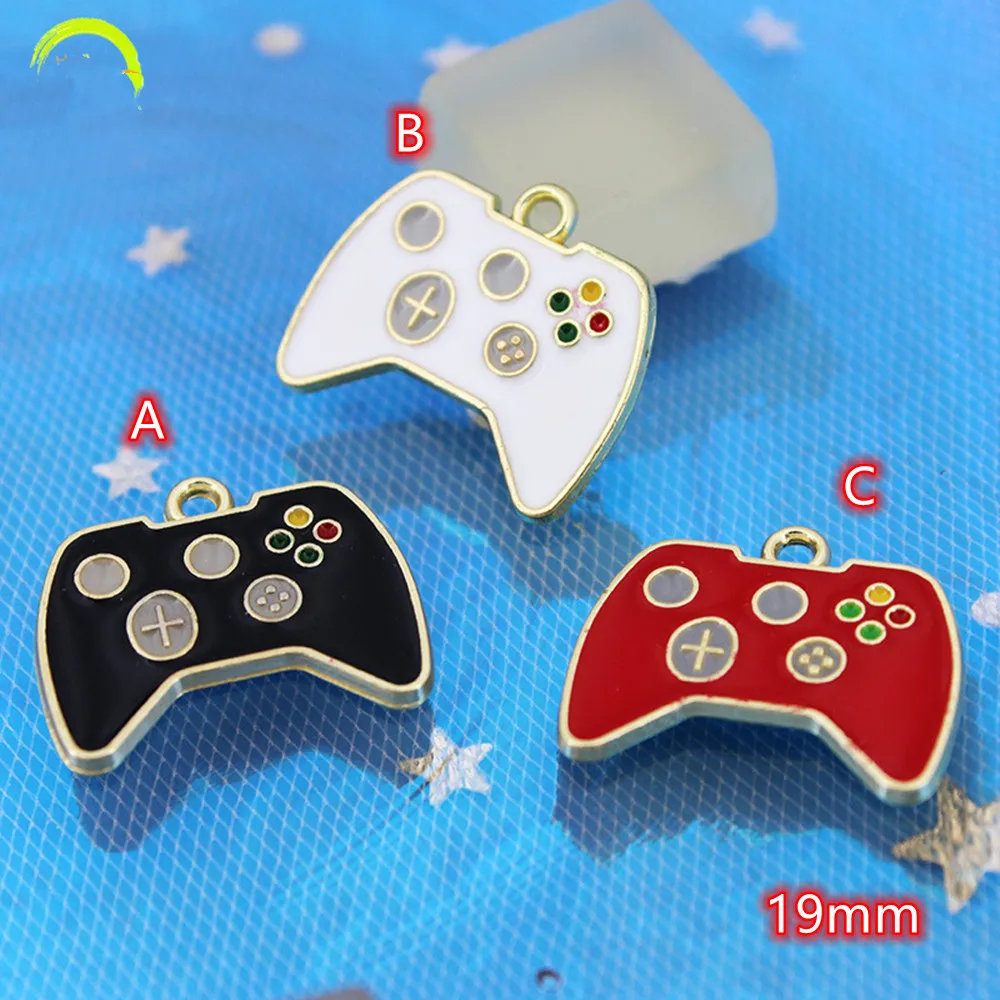 Gamepad Charms Colorful Metal Pendant 10pcs Cartoon Enamel Charms for DIY Earring keychain jewelry making Accessories Findings