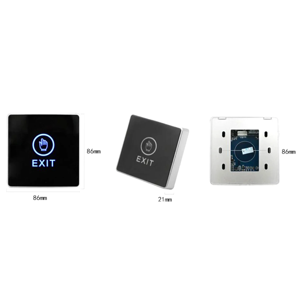 NO/NC/COM output back light Touch exit button panel  for Home Security Protection With LED Indic for access Control System