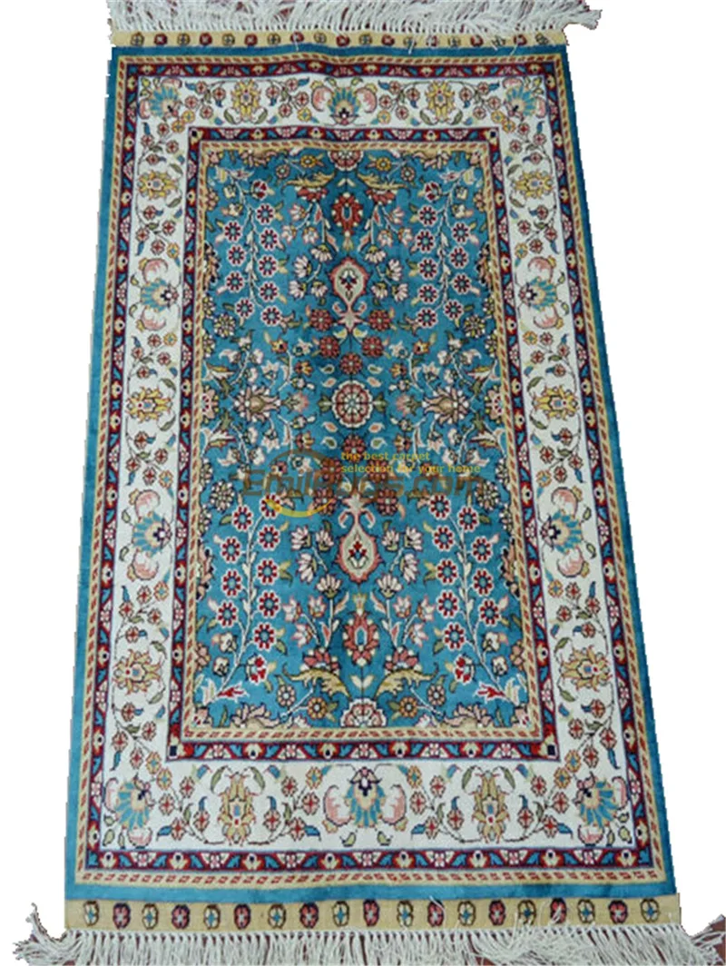 100% silk carpet 100% hand-made  2.5x4ft chinese traditional ways