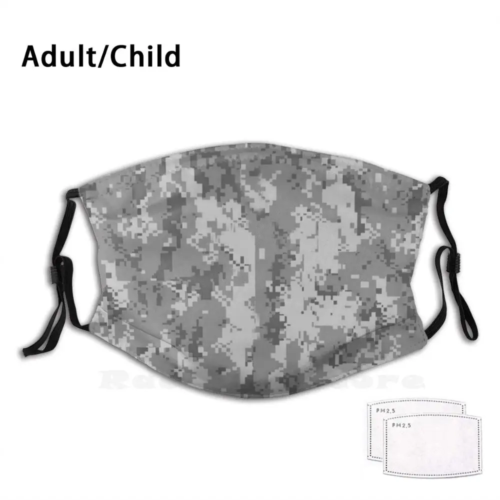 Digital Camo - Camouflage Patriotic Gift Print Washable Filter Anti Dust Mouth Mask Camouflage Camo Patriotic Patriotism