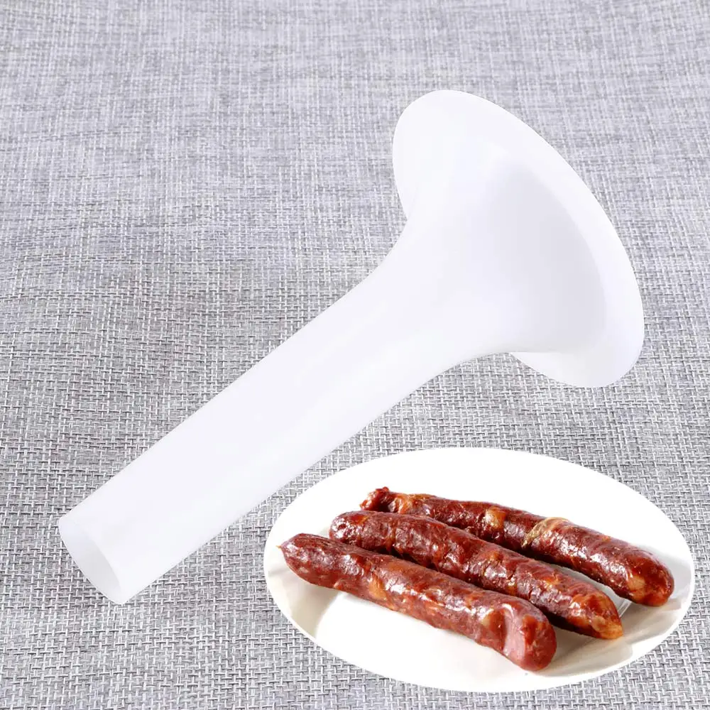 Sausage Stuffer DIY Sausage Filling Funnels Nozzle Manual Meat Sausage Hot Dog Maker Kitchen Meat Grinder Tube