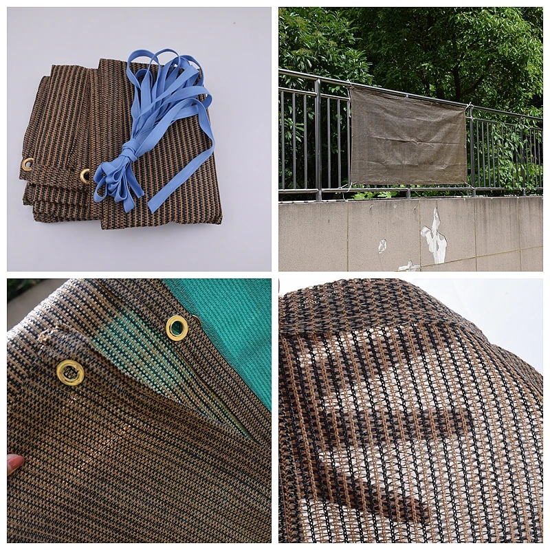 

Кофейная Солнцезащитная сетка высокого качества с защитой от УФ-излучения, 0,9x5 м