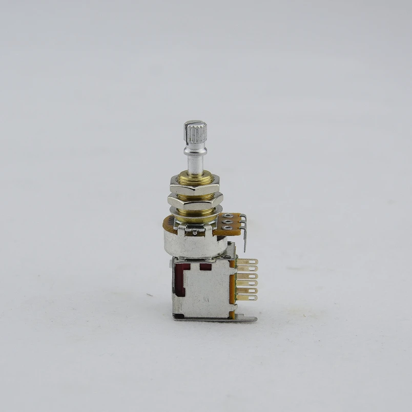 【Made in USA】1 Piece  Brass Shaft  Push Push Pot Potentiometer For Electric Guitar  A250K/B250KA500K/B500K