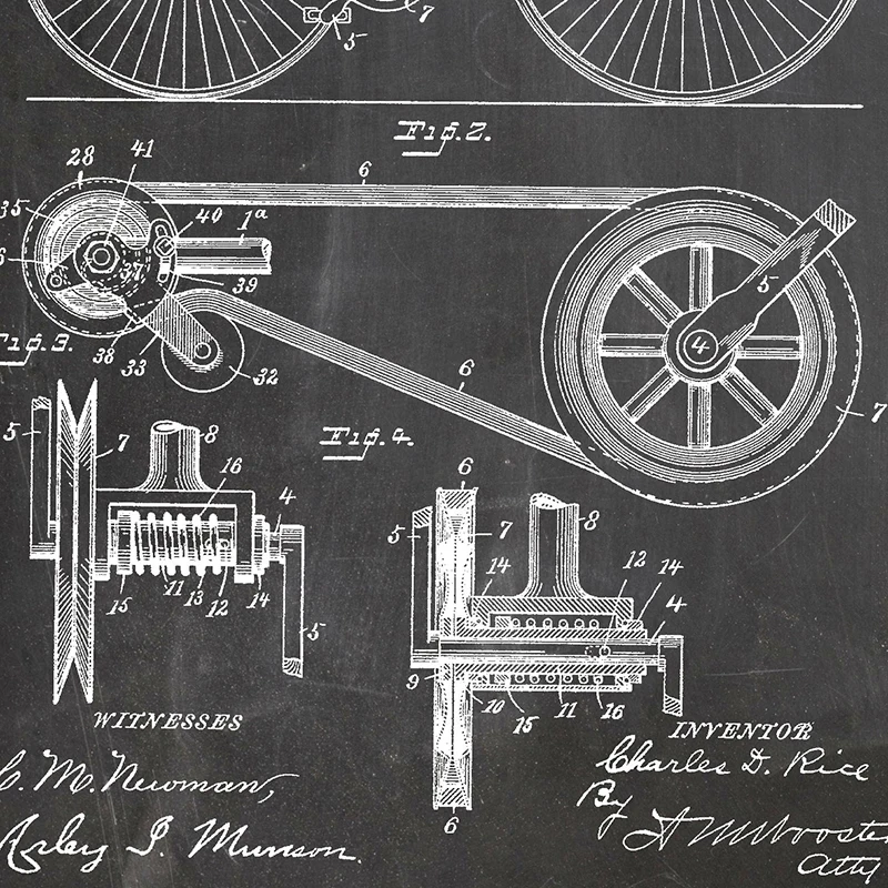 Triathlon Art Patent Group Posters and Prints , Triathlon Cycling Gifts Drawing Canvas Painting Pictures for Home Wall Art Decor