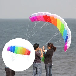 1.4m/2m/2.7m doppia linea acrobatica Parafoil paracadute surf aquilone parapendio aquilone giocattoli educativi bambini più grandi bambini aquilone ala