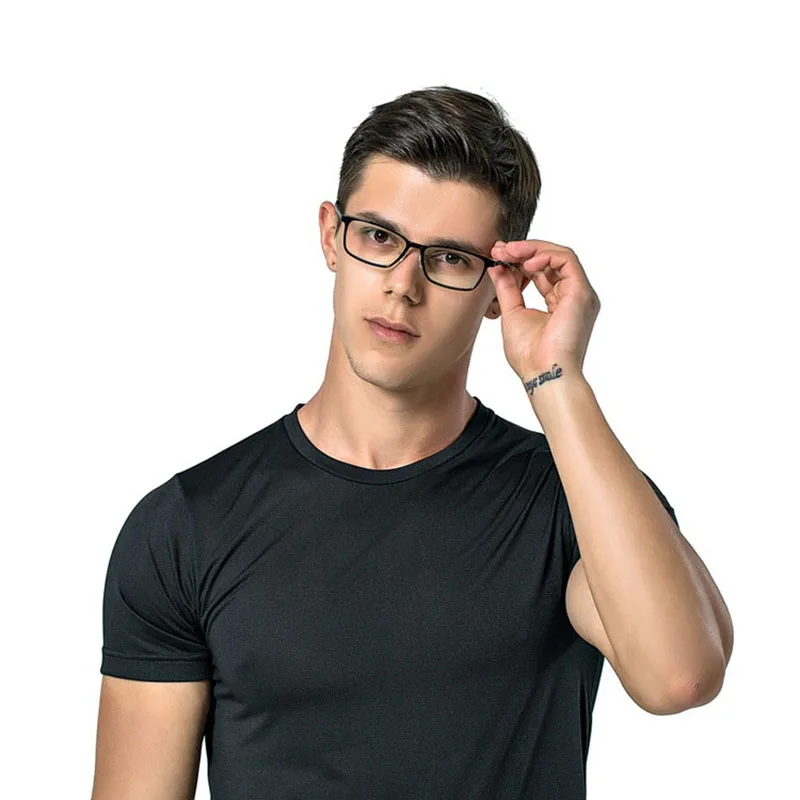 BCLEAR Korean Fashion Eye Glasses Acetate Frame Titanium Legs Optical Eyeglasses Black Eyewear Frames Spectacle for Men Vintage