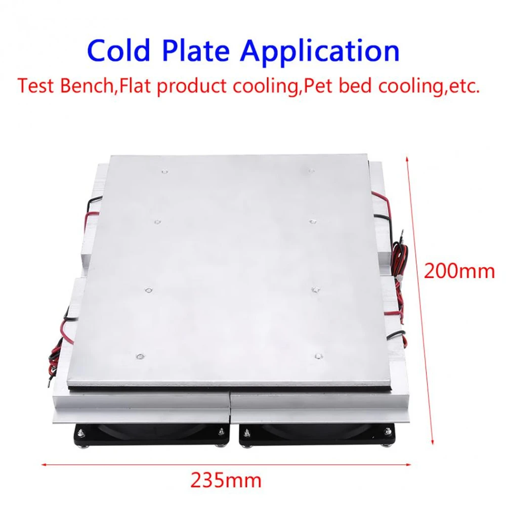 Semiconductor Refrigeration Plate 240W Semiconductor Refrigeration Thermoelectric Peltier Cold Plate with Fan Semiconductor