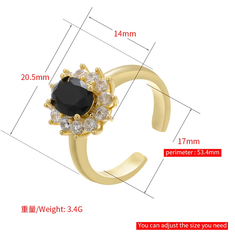 ZHUKOU Princess Kate Blue Gem Created Blue Crystal Silver Color Wedding Finger Crystal Ring Brand Jewelry for Women VJ55