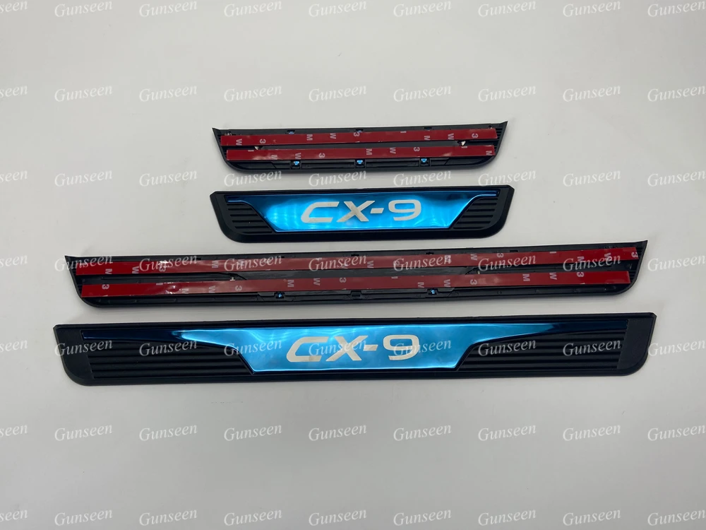 For CX9 2020 Auto Accessories Door Sill Scuff Plate Pedal Trim Stainless Steel Car Sticker Threshold Protector Cover Styling - Image 4