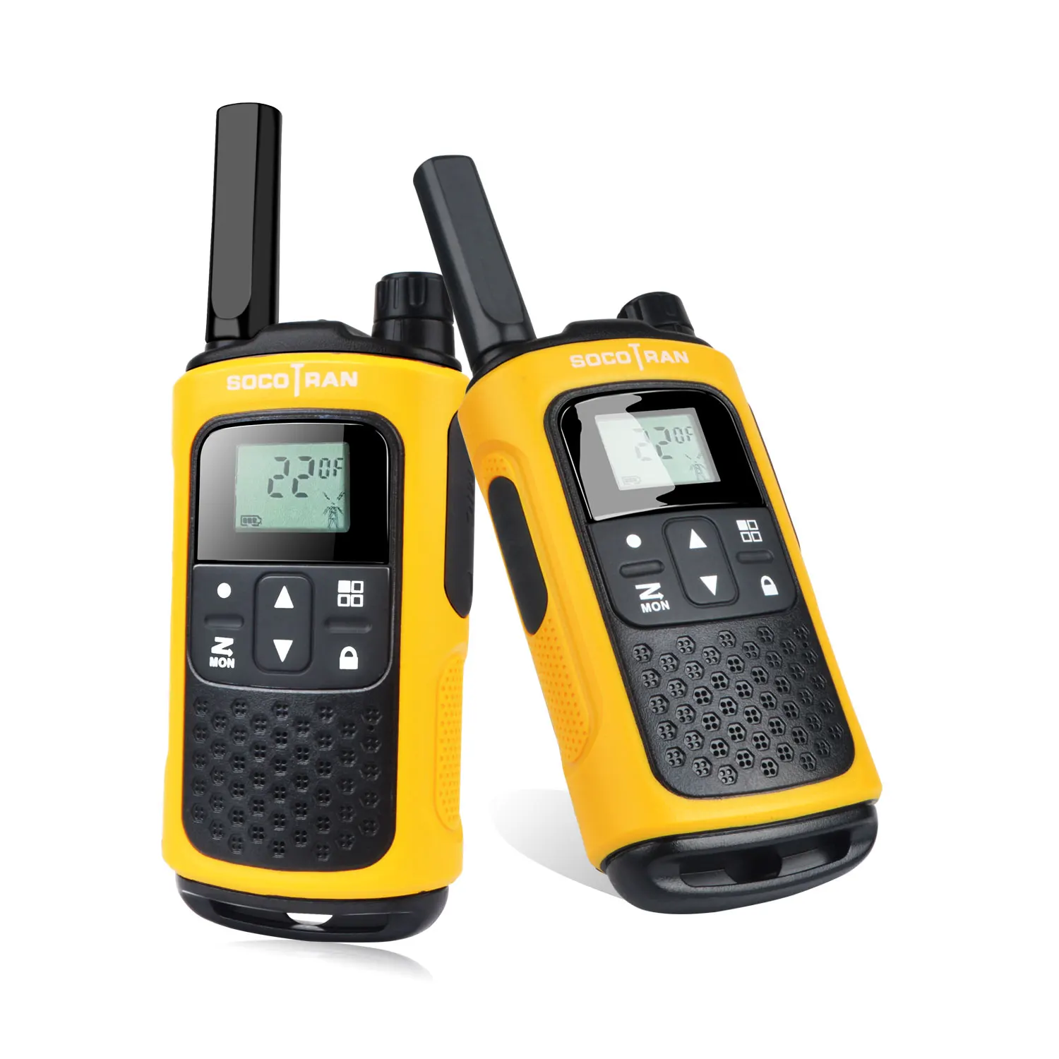 Long Range Rechargeable Two Way Radio PMR446 License Free Walkie Talkies Socotran T80 8CH VOX Flashlight Battery Privacy Codes