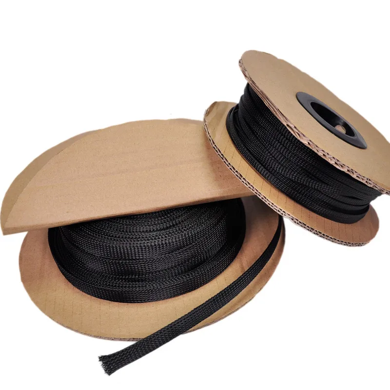 1/5/50/100/200/300M Length Cable Sleeve nylon tube Insulated Braided Sleeving Data line protection Wire Cable Flame-retardant