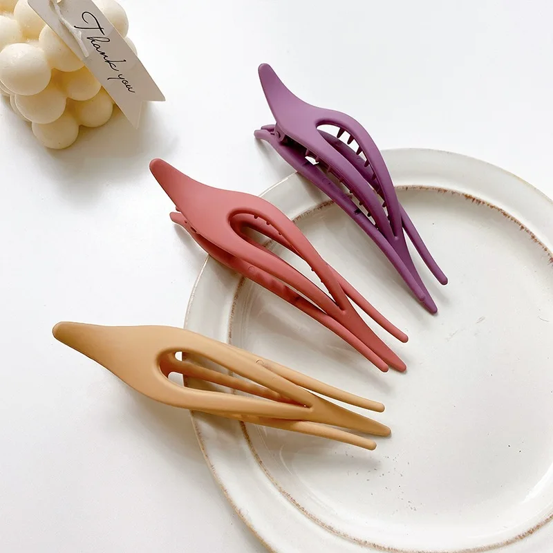 2022 New Fashion Autumn Winter Large Frosted Duckbill Clip Hairpin Barrette for Women Girl Child Accessories Headwear