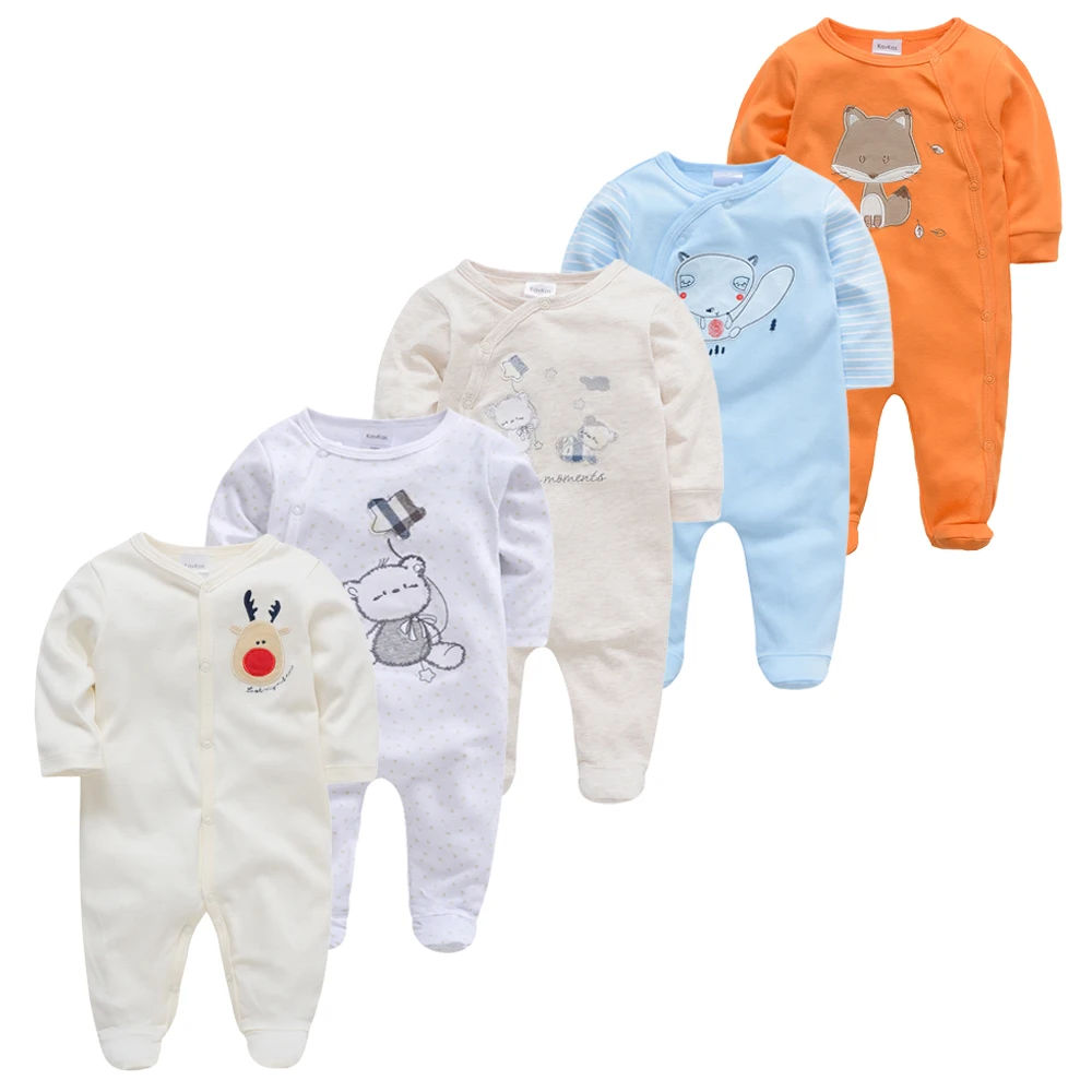 1 3 5pcs Boy Pijamas bebe fille Cotton Breathable ropa bebe de Newborn Sleepers Baby Pjiamas Cute Cartoon Infant Baby Clothes