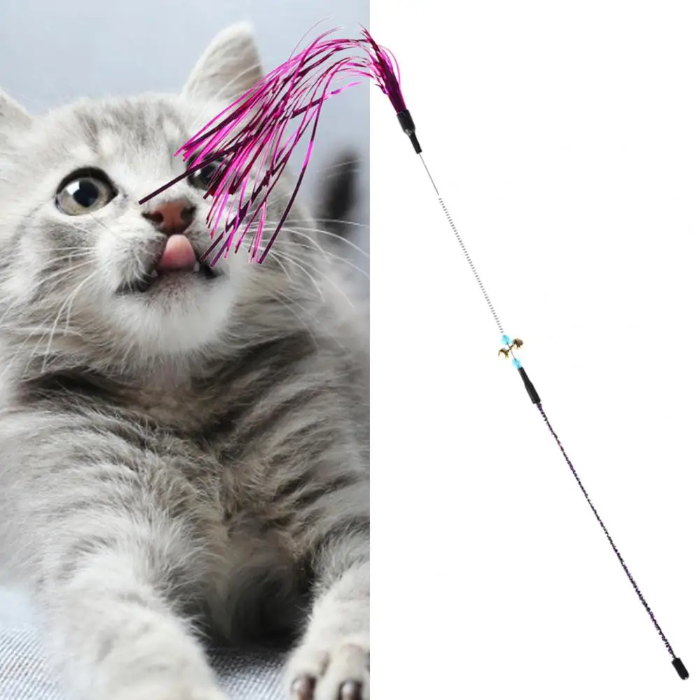 5 Colors Teaser Cat Toy Interactive Bite-resistant Relieve Boredom Multifunctional Plastic Attractive Kitten Teaser Stick Indoor