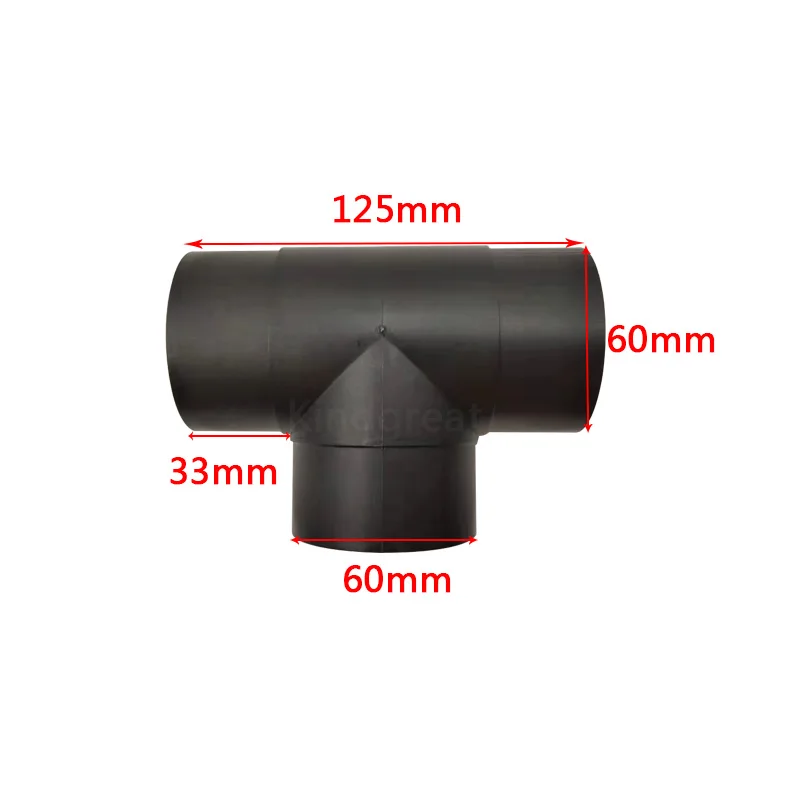 60mm T-shaped Three-way Parking Heater Heater Air Outlet Plastic High Temperature Resistant Flame Retardant Accessories