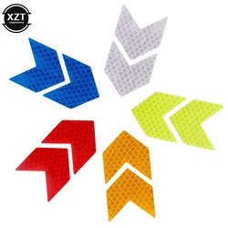 10Pcs Arrow Reflective Tape Safety Caution Warning Reflective Adhesive Tape Sticker For Truck Motorcycle Bicycle Car Styling