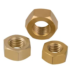 M1.4 M1.6 M2 M2.5 M3 M4 M5 M6 M10 M12 M14 M16 M18 M20 M22 M24 Hexagon Brass Nuts  Copper Hex Head Nuts Brass Hexagon Full Nuts