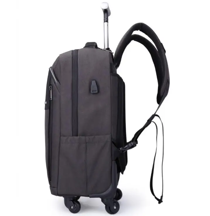 Luggage backpack bag with wheels Men Travel trolley bag wheeled backpack for Business carry on luggage backpack Rolling suitcase