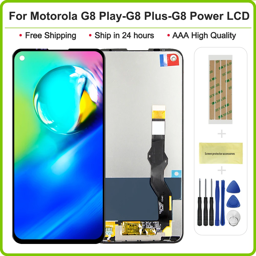 

100% Tested For Motorola Moto G8 Play LCD Display Touch Screen Sensor Panel Digiziter Assembly G8 Plus For moto G8 Power LCD