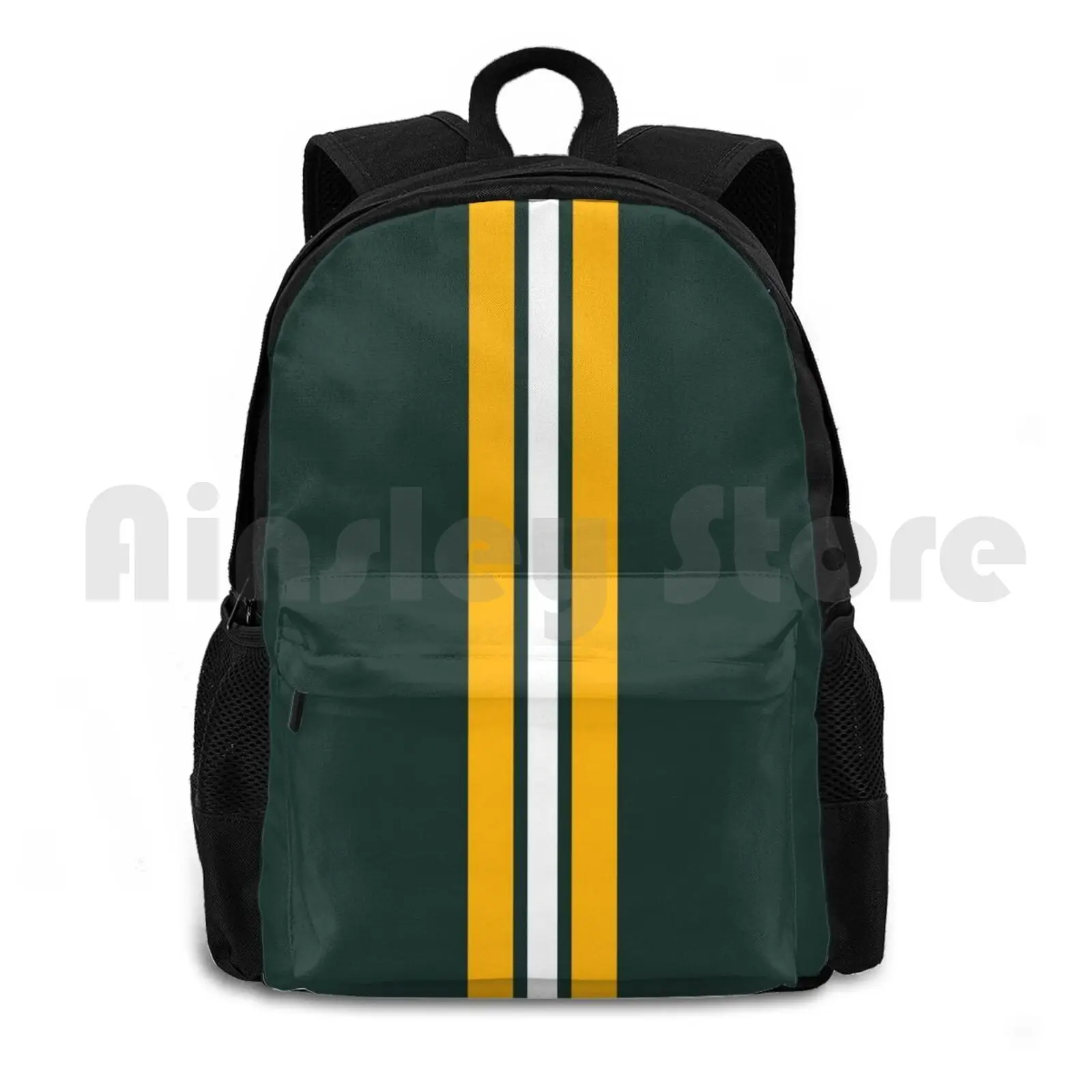 Green Bay Football Outdoor Hiking Backpack Waterproof Camping Travel Green Bay State Green Bay Football Yellow Sports Team