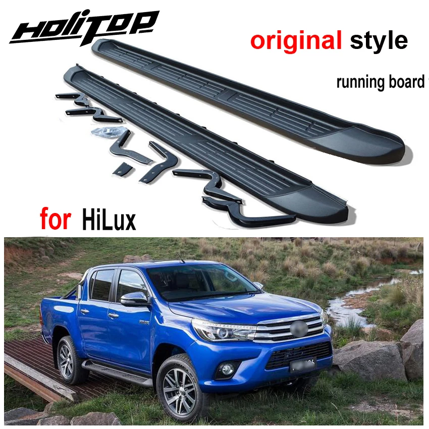 OEM style side step pedal running boards nerf bar for Toyota Hilux REVO 2016-2020, High quality aluminum alloy,free drill hole