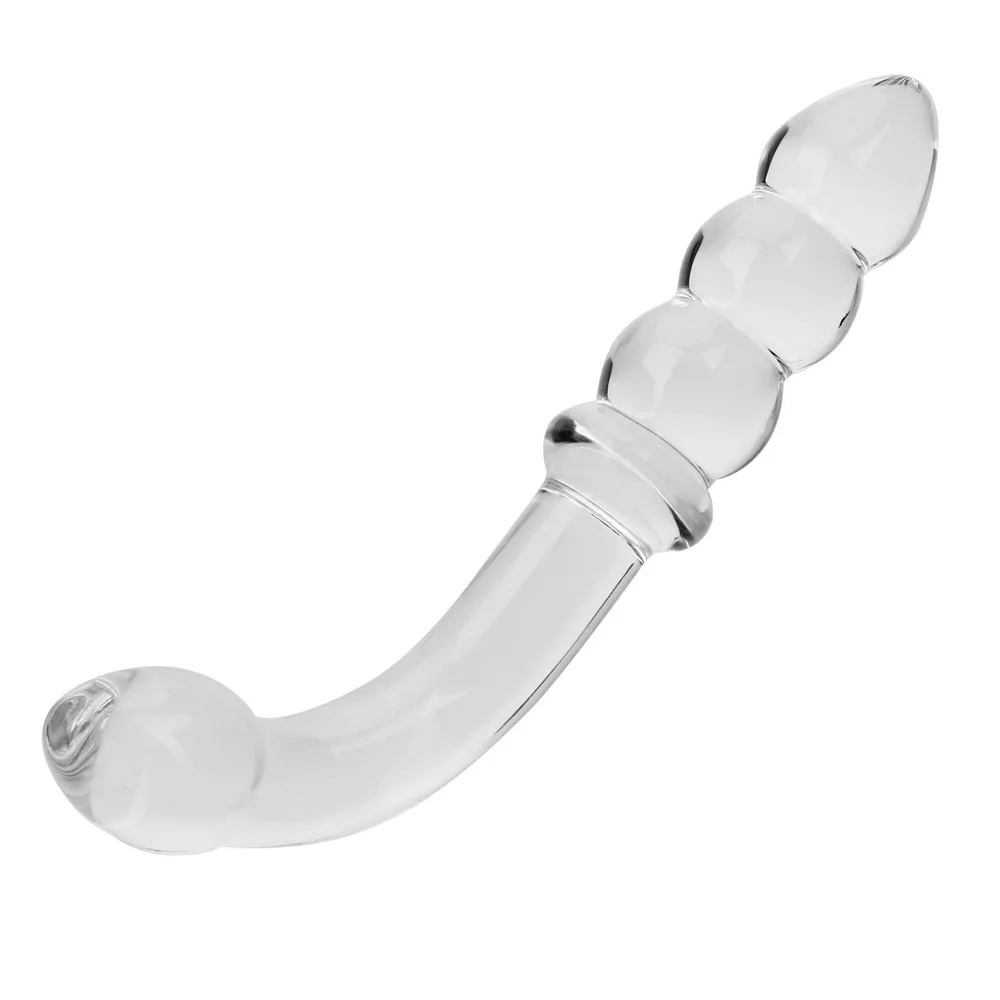 2 In 1 Glass Anal Beads Butt Plug For Women Hard Dildos Vaginal Anus Dilator Men Prostate Massager Female Masturbator Sex Toy 18