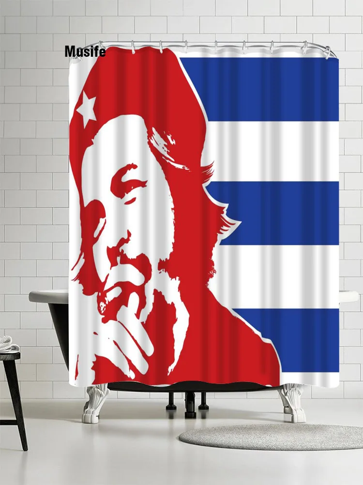 Musife Custom High Quality Che Guevara Shower Curtain Waterproof Bathroom Polyester Fabric Bathroom Curtain