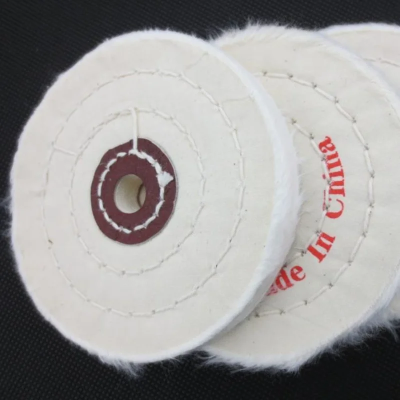 12mm Inner Hole Cotton White Cloth Wheel / Jewelry Polishing Cloth Wheel / Mirror Polishing Wheel / Flannelette Wheel