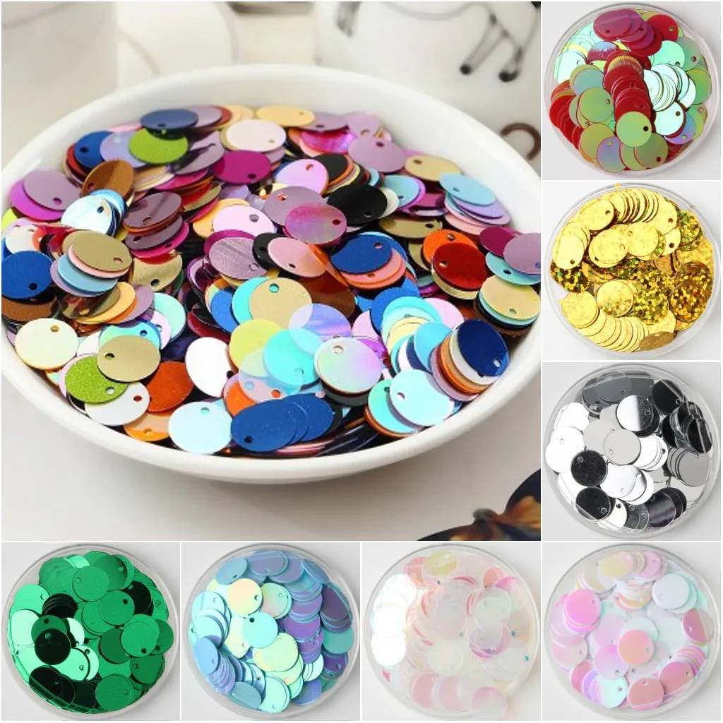 10/15/20/25/30mm Flat Round Loose Sequins Paillettes Sewing Craft DIY Accessories for Wedding Garment Lentejuelas Para Coser 10g