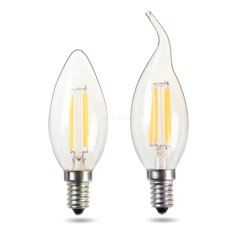 Led-lampe E27 LED Lampe E14 LED 220V E27 Birne B22 230V Filament Edison Lampe E14 Vintage Kerze licht Kronleuchter Glühlampe